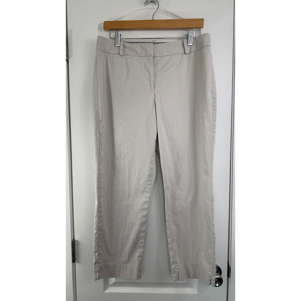 Talbots Women's Light Tan Khaki Chino Cropped Curvy Pants Size 8